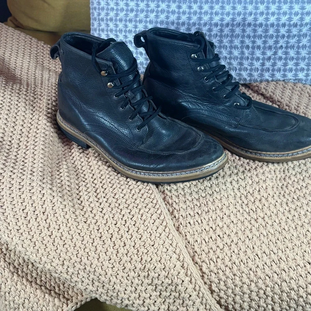 Timberland Men's‎ Black Leather Lace Up Boots Size 8.5